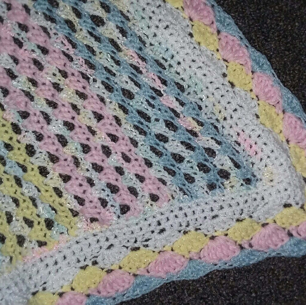 Home made crochet baby blanket